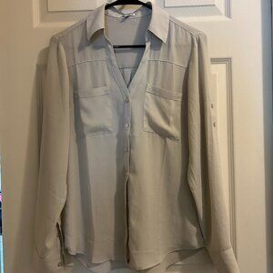 Express Slim Fit Tan Shirt (Size Small Petite)